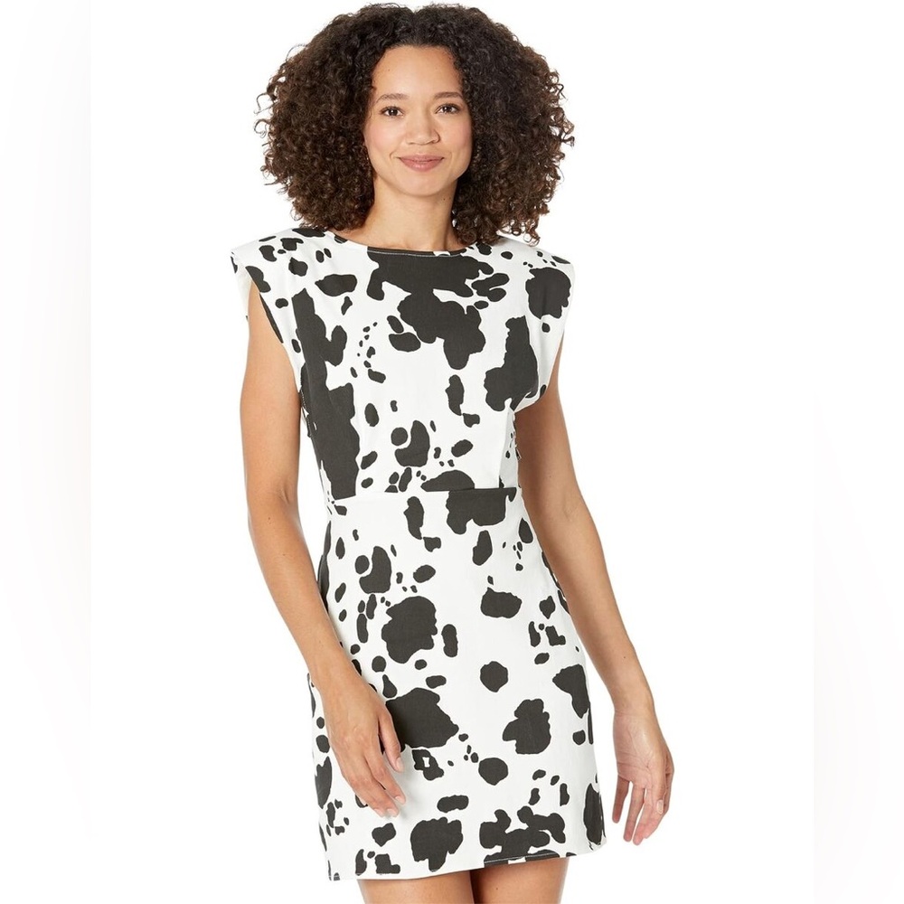 En Saison Mian Mini Dress - denim black & white - size small